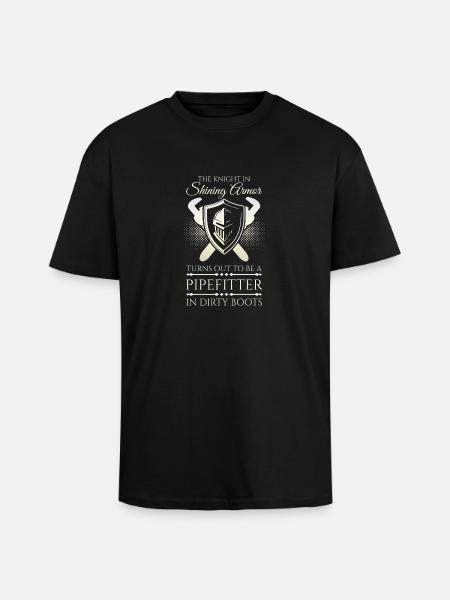 Pipefitter Knight - Unisex Oversized Heavyweight T-shirt - black