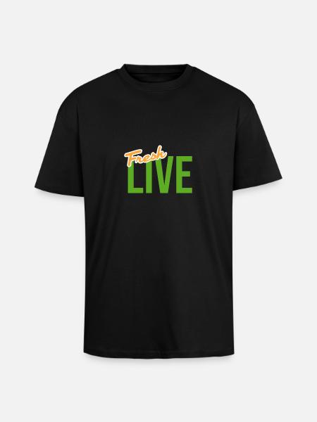 Fresh live - Unisex Oversized Heavyweight T-shirt - black