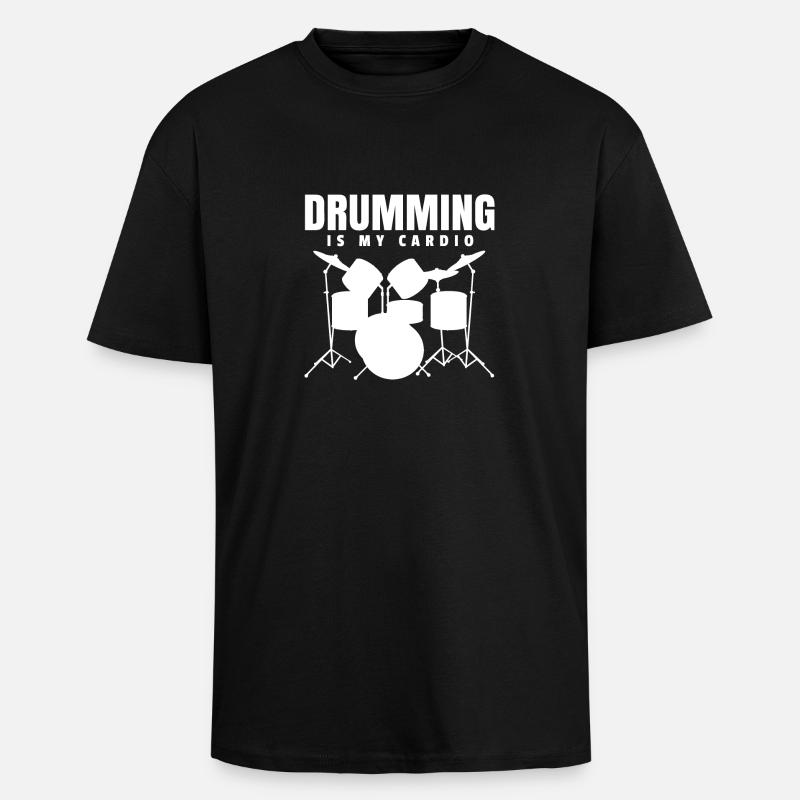 Gift drummer drummer drummer - Unisex Oversized Heavyweight T-shirt - black