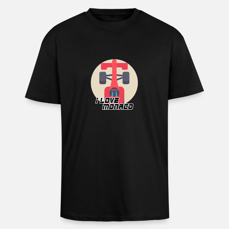 Monaco - Oversized Heavyweight Unisex T-Shirt - Schwarz