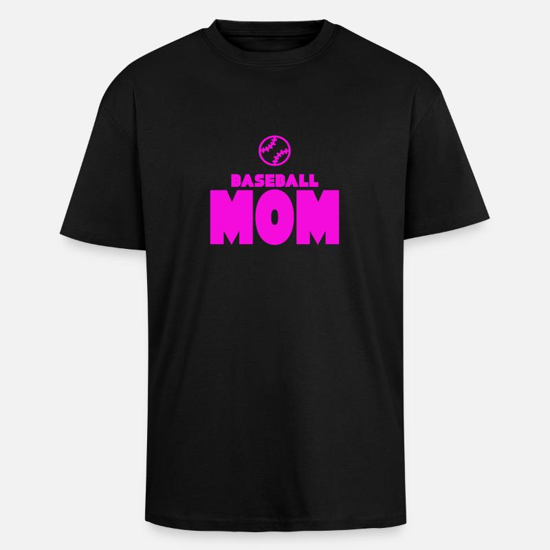 Baseball - Baseball Mom - Oversized Heavyweight Unisex T-Shirt - Schwarz