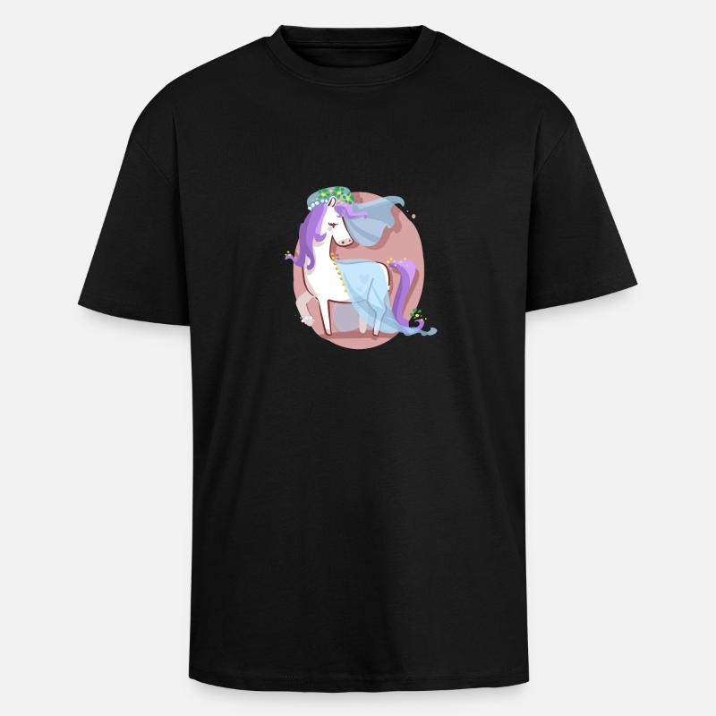 Unicorn bride - Unisex Oversized Heavyweight T-shirt - black