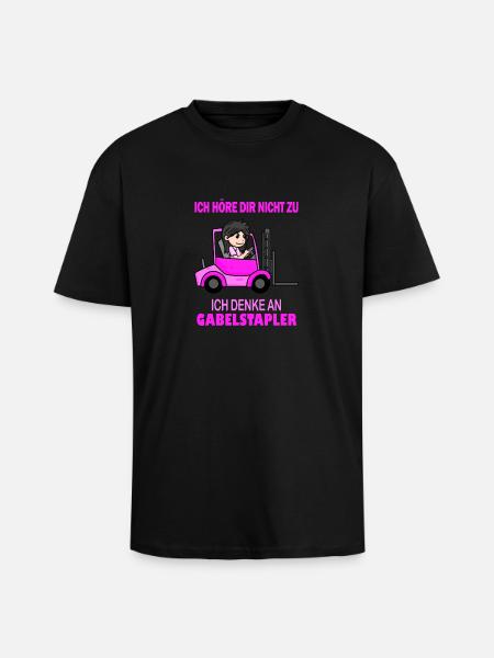 Staplerfahrerin Damen Gabelstapler Stapler - Oversized Heavyweight Unisex T-Shirt - Schwarz