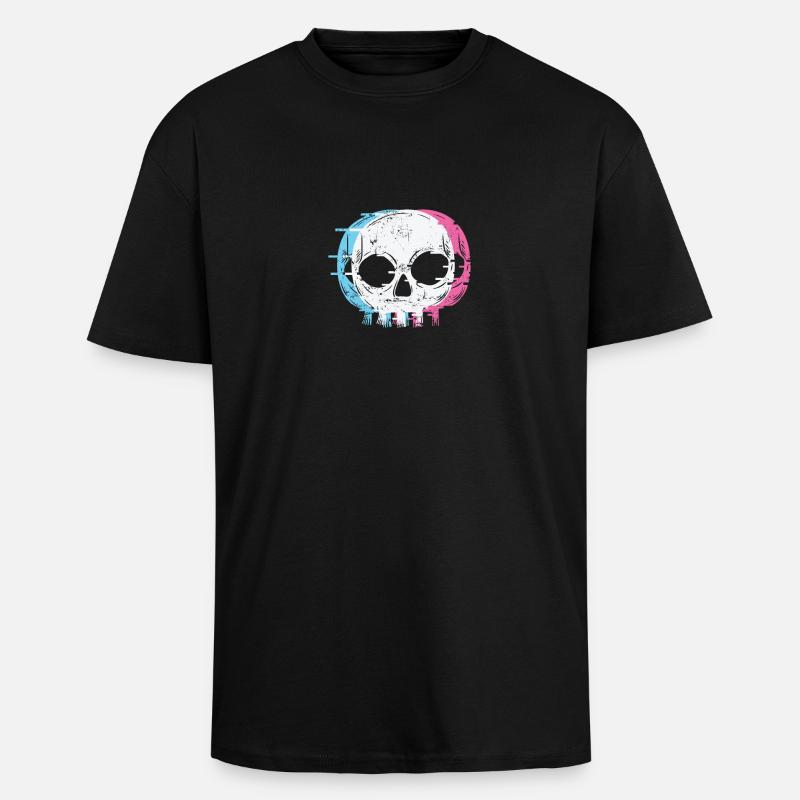 Schädel Gothic Styl - Oversized Heavyweight Unisex T-Shirt - Schwarz