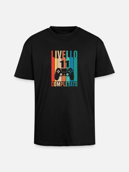 Level 11 - Unisex Oversized Heavyweight T-shirt - black