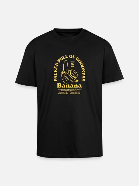 Banana Nutritional - Unisex Oversized Heavyweight T-shirt - black