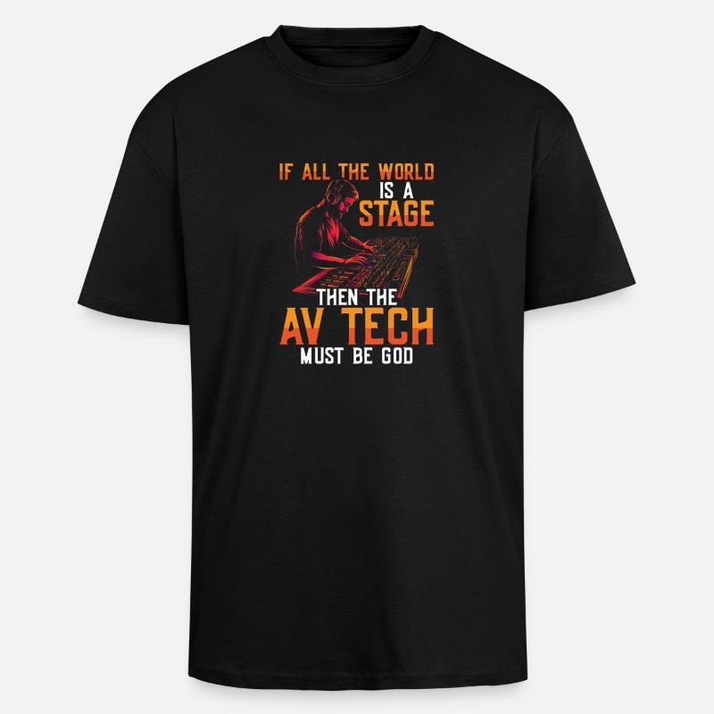 AV-Technik AV-Techniker Audiovisueller Techniker - Oversized Heavyweight Unisex T-Shirt - Schwarz