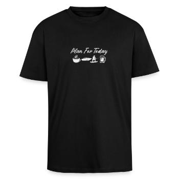 Wakeboard - Oversized Heavyweight Unisex T-Shirt - Schwarz - Vorne - Alina (178cm) & Michal (187cm)