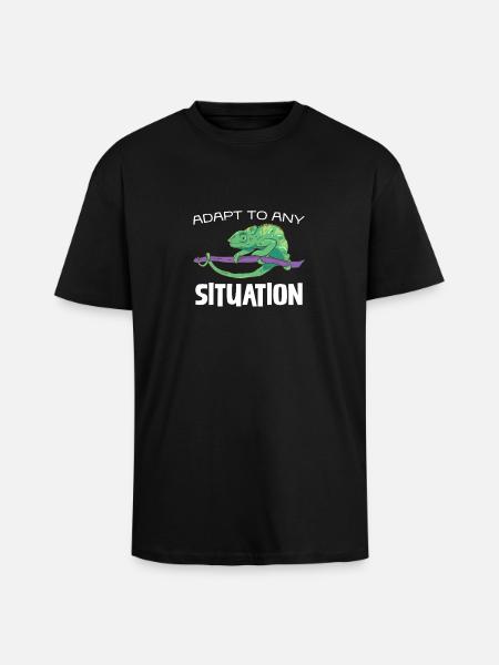 Chameleon adaptation to any situation - Unisex Oversized Heavyweight T-shirt - black