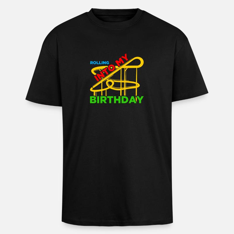 Rolling into Freizeitpark Rollercoaster Achterbahn - Oversized Heavyweight Unisex T-Shirt - Schwarz