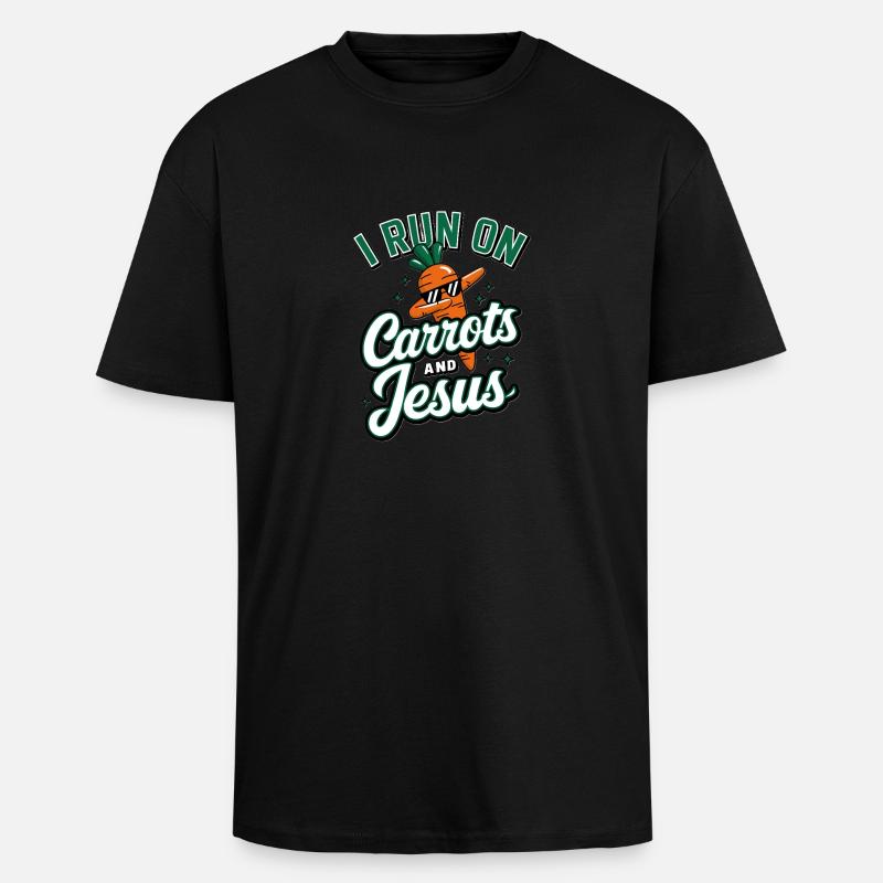 Möhre Jesus Glaube Christ Karotte - Oversized Heavyweight Unisex T-Shirt - Schwarz