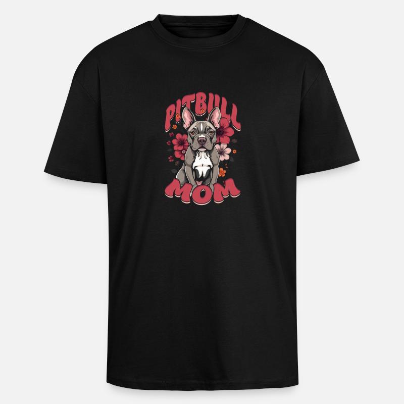 Pitbull Mom Pitbulls - Oversized Heavyweight Unisex T-Shirt - Schwarz
