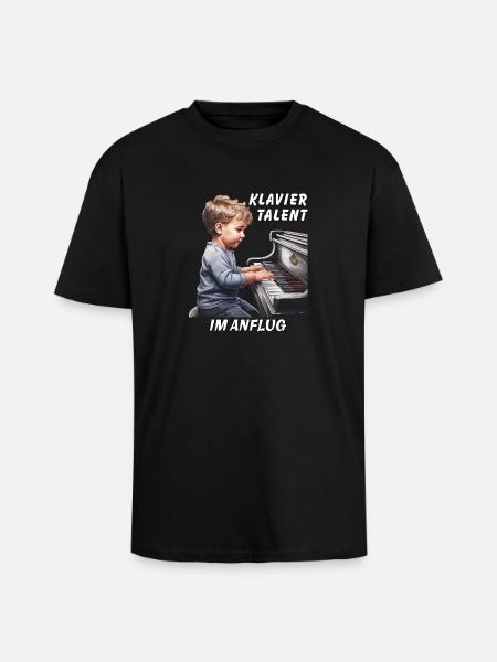 PIANO TALENT ON THE WAY - Unisex Oversized Heavyweight T-shirt - black