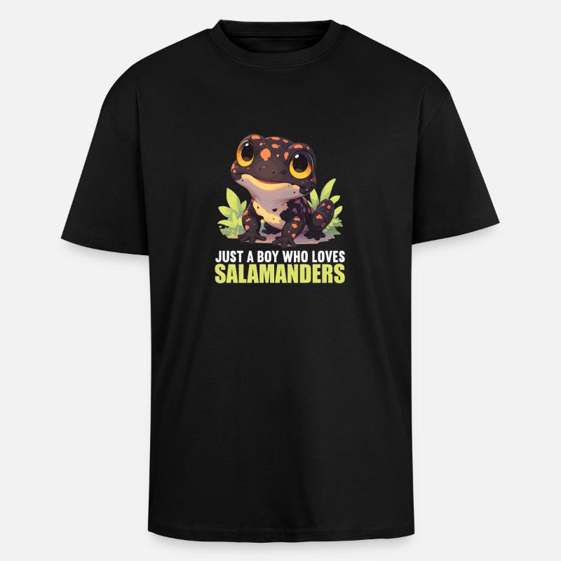 Salamanders Salamander - Oversized Heavyweight Unisex T-Shirt - Schwarz