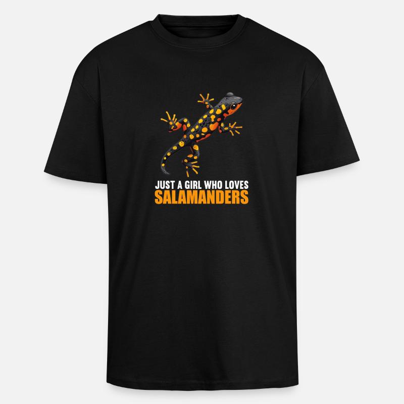 Salamanders Salamander - Oversized Heavyweight Unisex T-Shirt - Schwarz