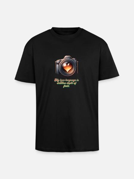 Declaration of love in blur - Unisex Oversized Heavyweight T-shirt - black