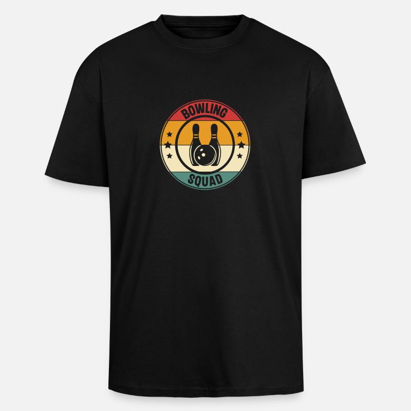 Bowling Squad - Oversized Heavyweight Unisex T-Shirt - Schwarz