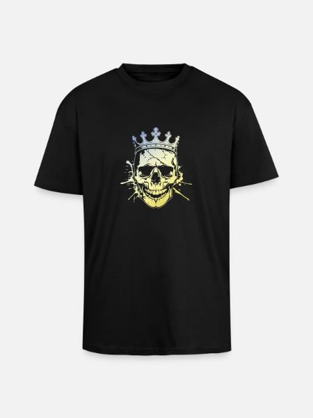 King Skull - Unisex Oversized Heavyweight T-shirt - black