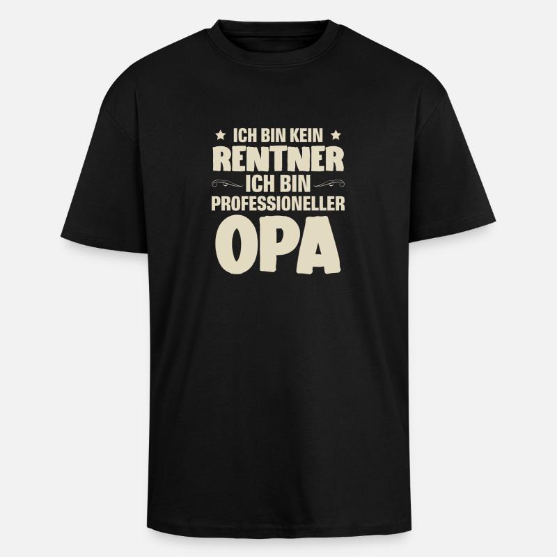 Opa - Oversized Heavyweight Unisex T-Shirt - Schwarz