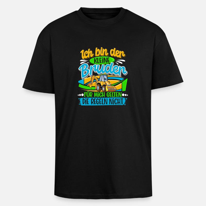Kleiner Bruder Bagger - Oversized Heavyweight Unisex T-Shirt - Schwarz