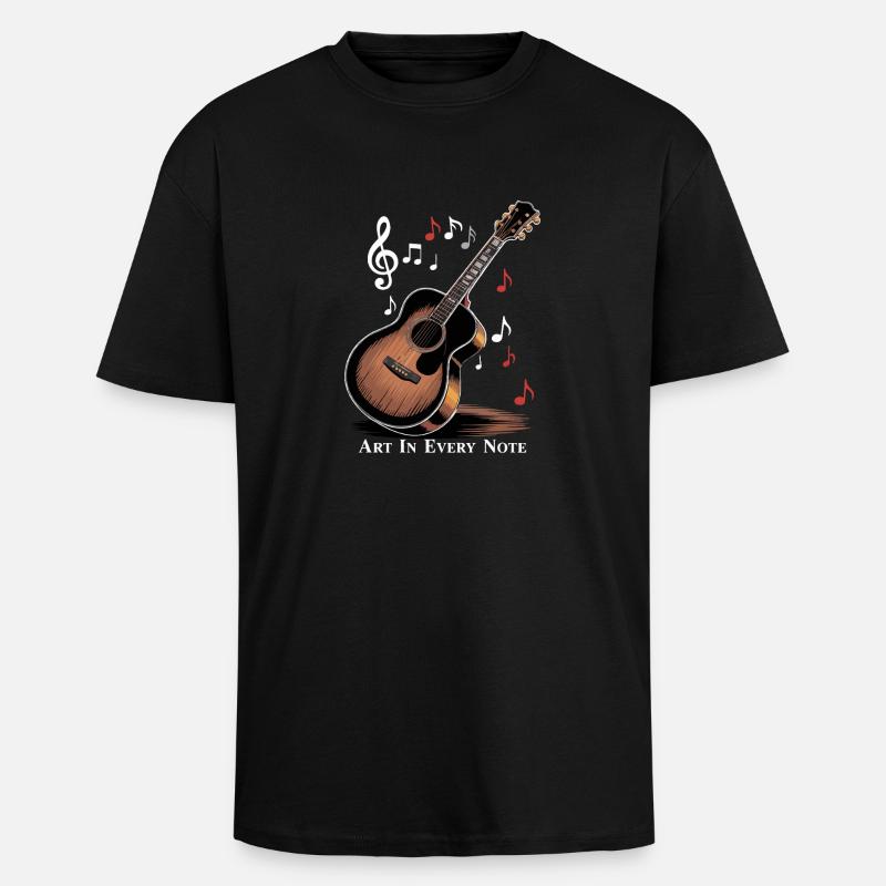 L’ART DANS CHAQUE NOTE - T-shirt unisexe oversize épais - noir