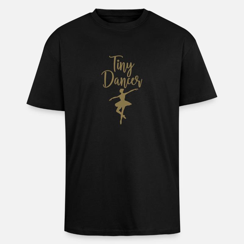 Tiny Dancer - Silhouette de ballerine - T-shirt unisexe oversize épais - noir