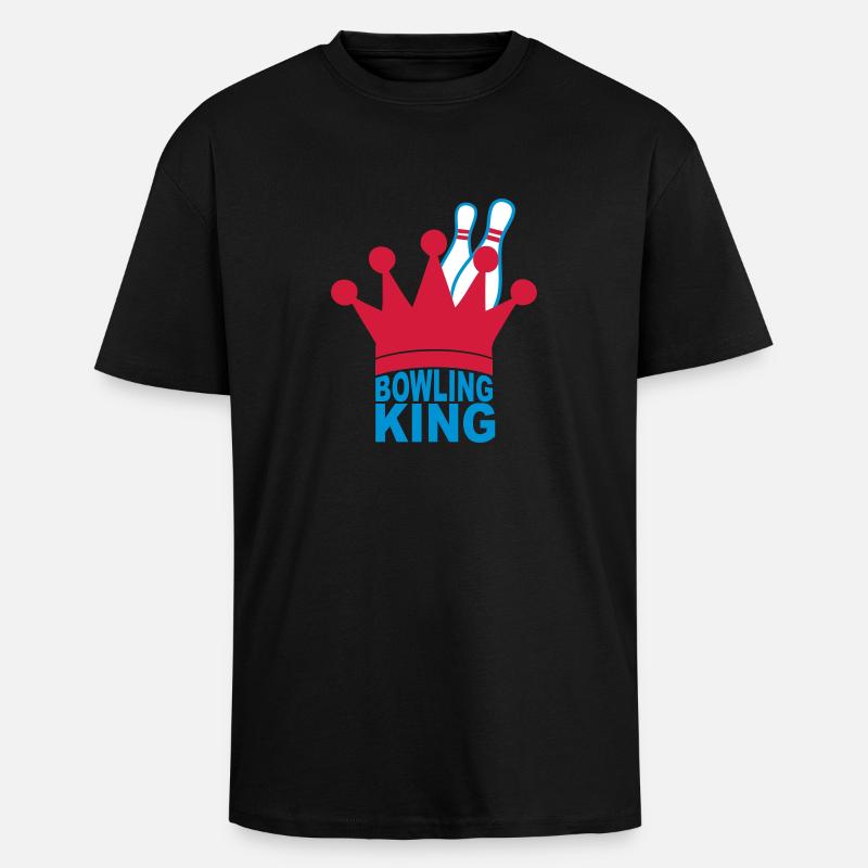 Bowling King - Oversized Heavyweight Unisex T-Shirt - Schwarz