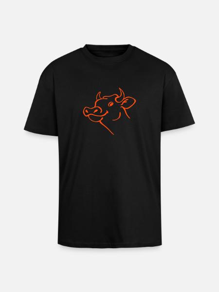 Kuh - Unisex Oversized Heavyweight T-shirt - black
