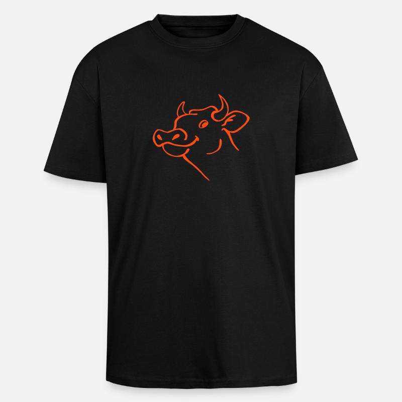 Kuh - Unisex Oversized Heavyweight T-shirt - black