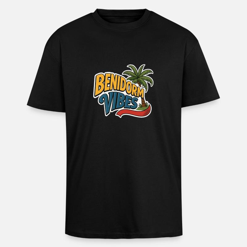 Ambiance de Benidorm - T-shirt unisexe oversize épais - noir