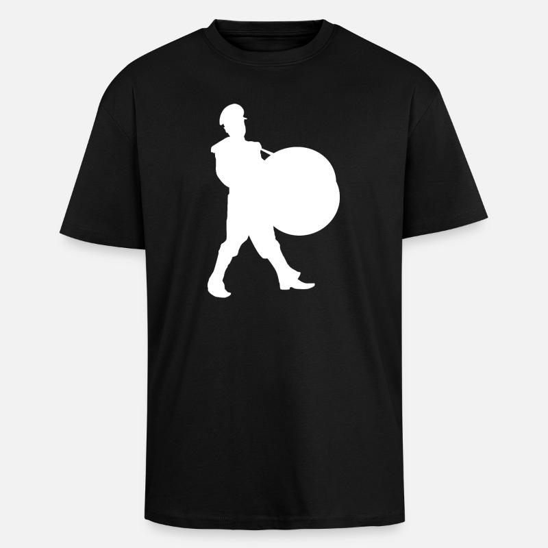 Screen Hero Silhouette - Oversized Heavyweight Unisex T-Shirt - Schwarz