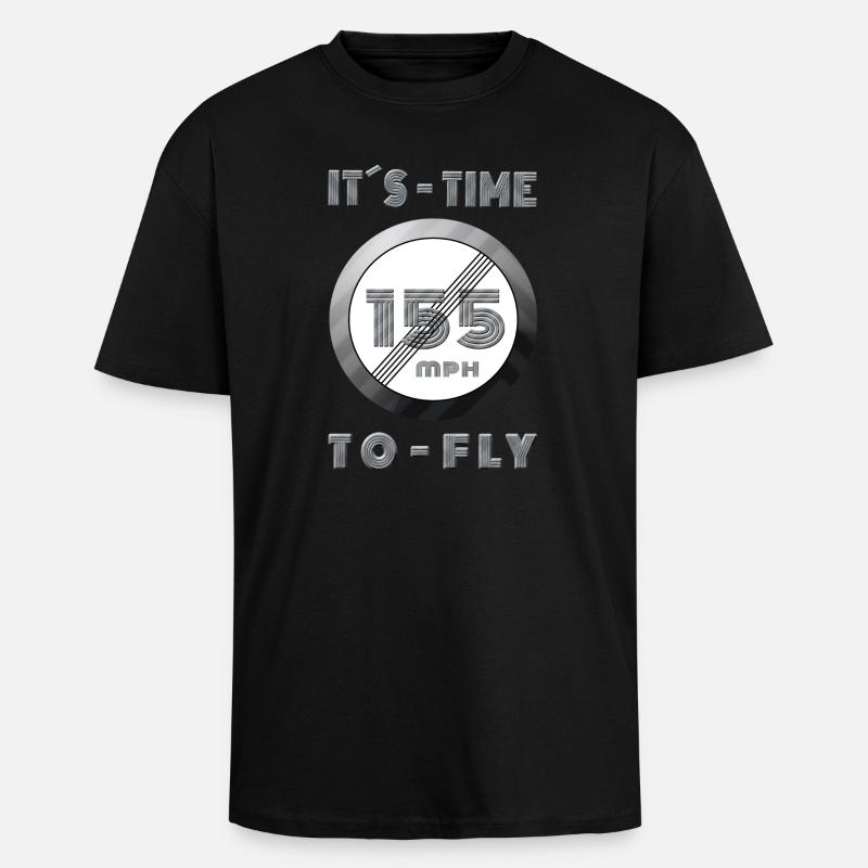 Tid Løb 155 mph Retro Design - Unisex oversized heavyweight t-shirt - sort