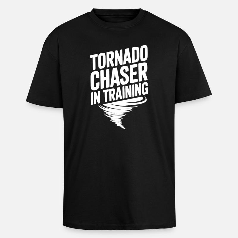 Tornado Chaser in Training - Unisex Oversized Heavyweight T-shirt - black