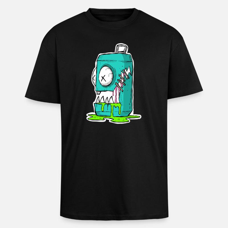 Monster Dose Cartoon Comic - Oversized Heavyweight Unisex T-Shirt - Schwarz