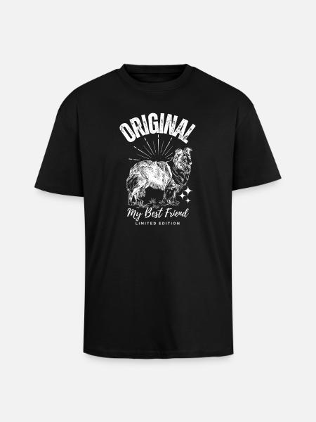 Original Dog My Best Friend - Unisex Oversized Heavyweight T-shirt - black