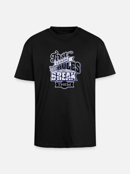 break the rules - Unisex Oversized Heavyweight T-shirt - black