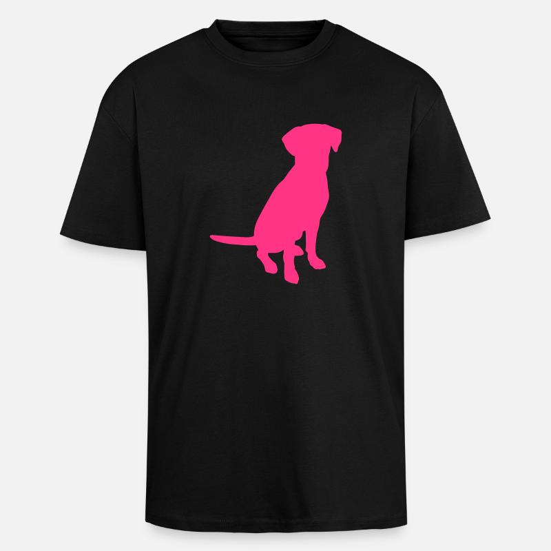 Labrador - Oversized Heavyweight Unisex T-Shirt - Schwarz