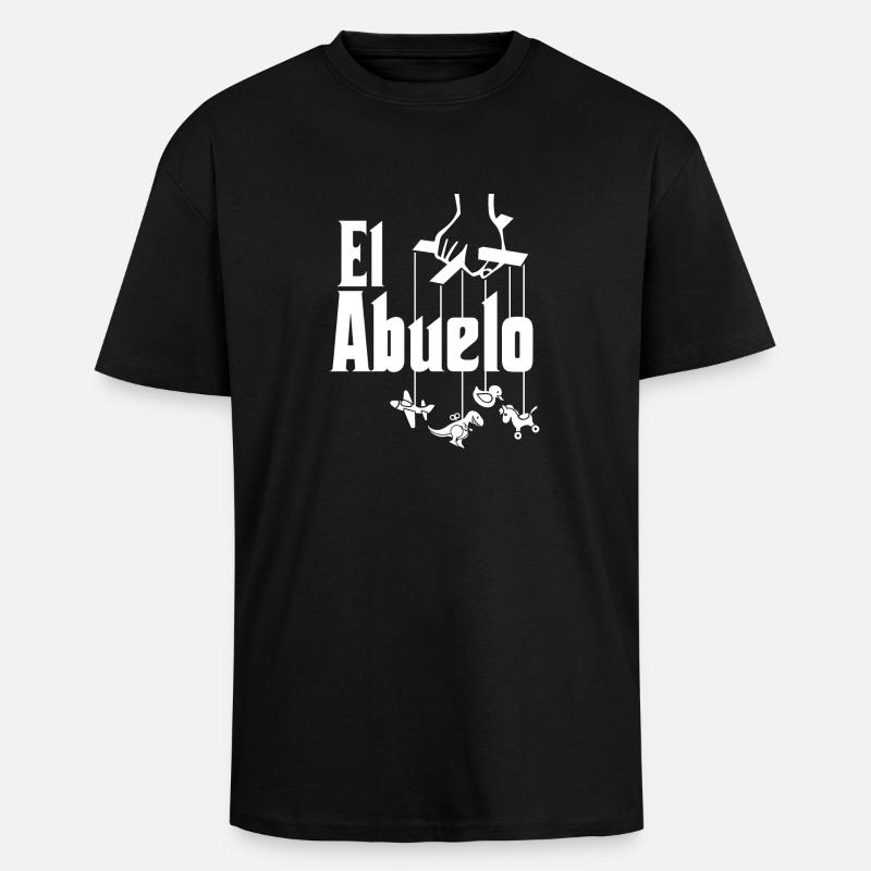 El Abuelo Spanisch Opa Grossvater - Oversized Heavyweight Unisex T-Shirt - Schwarz