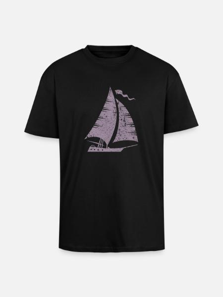Sailboat Sailing Sailors - Unisex Oversized Heavyweight T-shirt - black