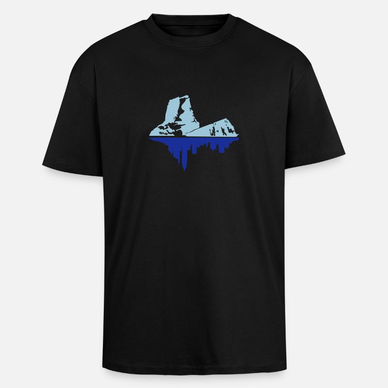 Eisberg - Oversized Heavyweight Unisex T-Shirt - Schwarz