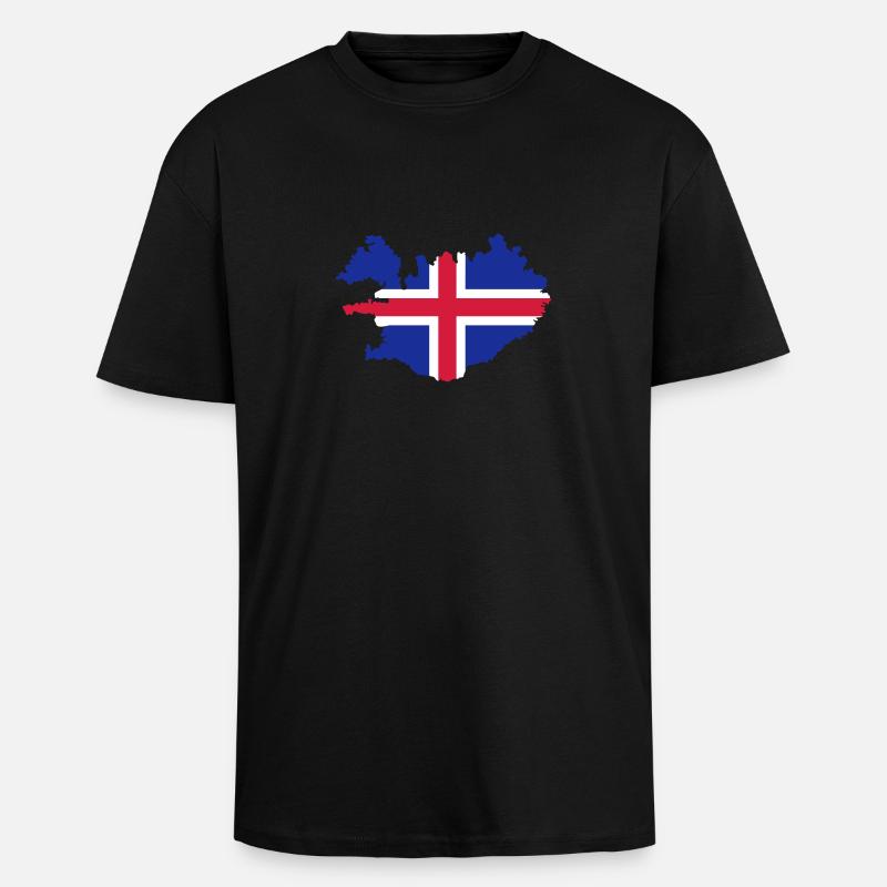 Island - Oversized Heavyweight Unisex T-Shirt - Schwarz