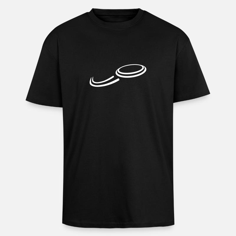 Frisbee - Oversized Heavyweight Unisex T-Shirt - Schwarz