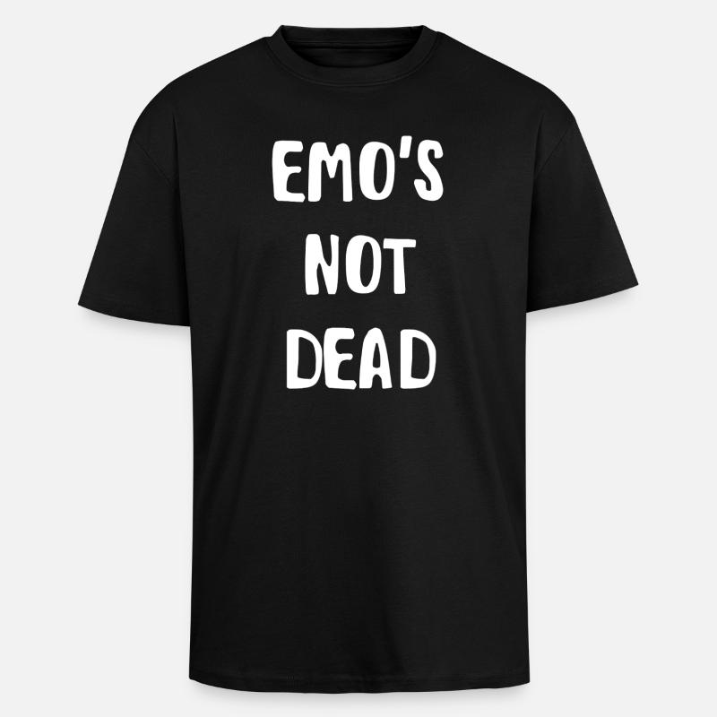 Emo nicht tot - Oversized Heavyweight Unisex T-Shirt - Schwarz