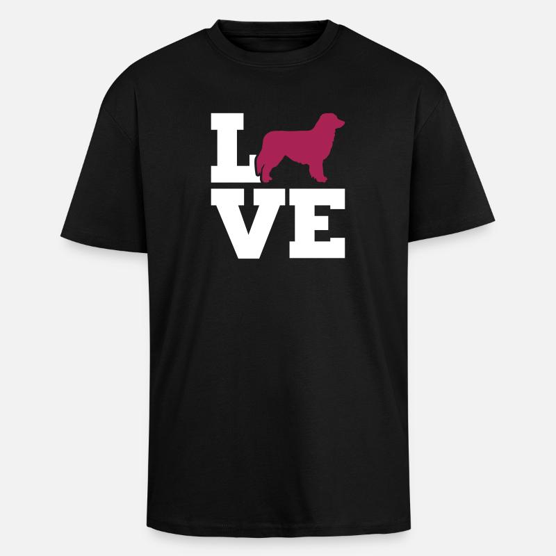 Australian Shepherd - Oversized Heavyweight Unisex T-Shirt - Schwarz