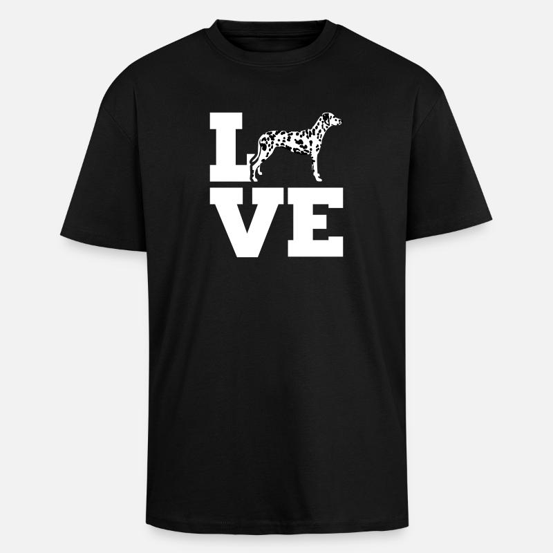 Dalmatian - Unisex Oversized Heavyweight T-shirt - black