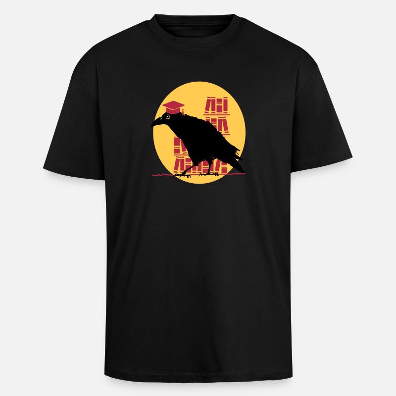 Dr. Crow - Oversized Heavyweight Unisex T-Shirt - Schwarz