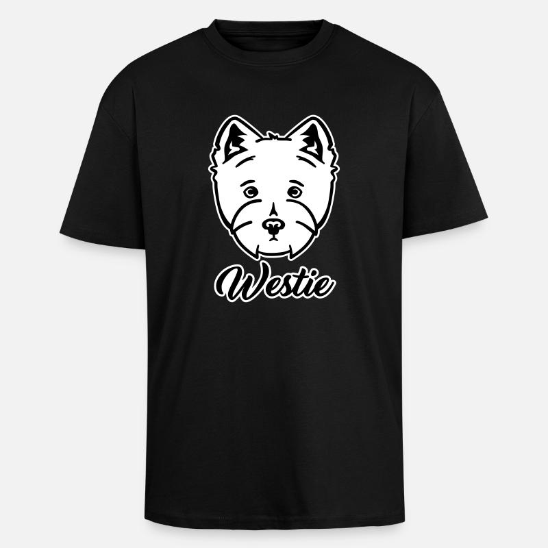 Westie - T-shirt unisexe oversize épais - noir