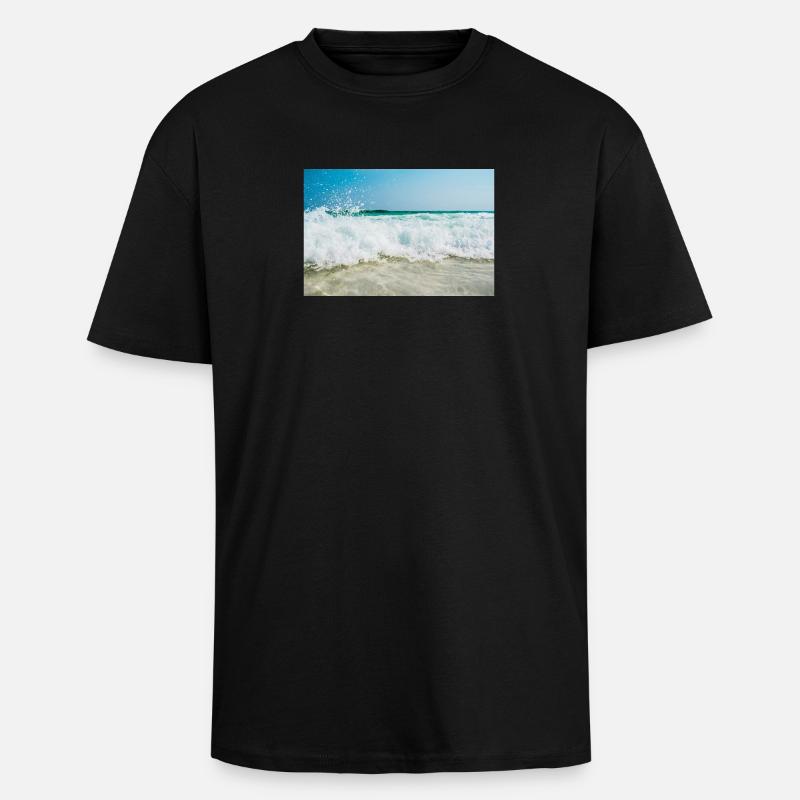 meer - Oversized Heavyweight Unisex T-Shirt - Schwarz
