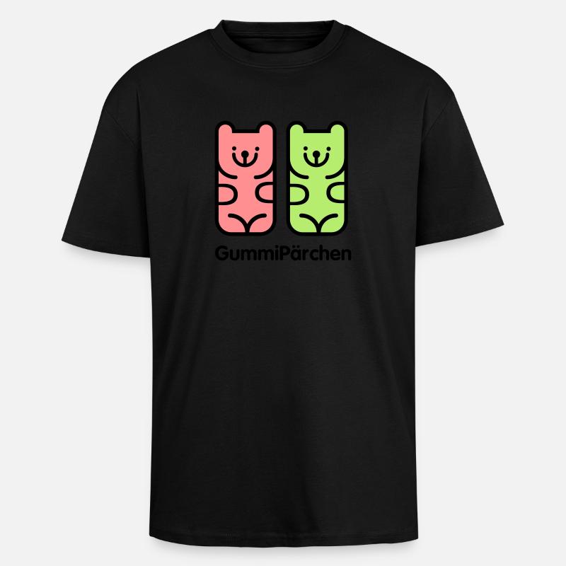 GummiPärchen - Oversized Heavyweight Unisex T-Shirt - Schwarz