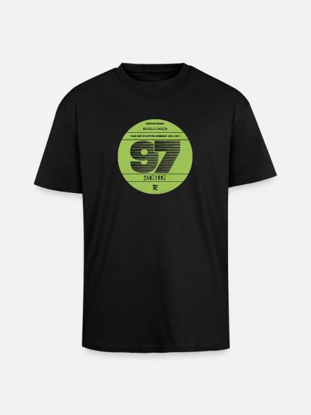 Vignette automobile 1997 - T-shirt unisexe oversize épais - noir